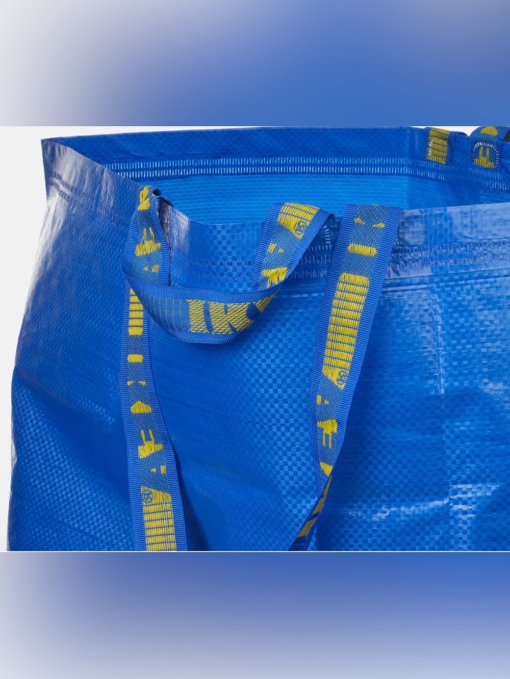 IKEA Bright Blue Tote with Yellow Logo Handles -2 Bags - Picture 6 of 7